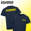 Kinderfeuerwehr T-Shirt Modell Name im Logo