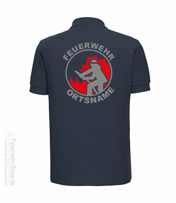 Poloshirt mit Feuerwehrmotiv und Ortsname