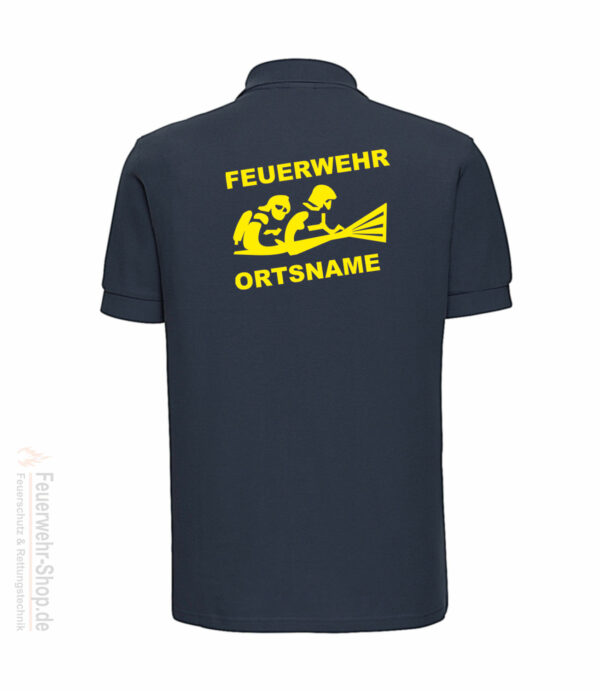 Feuerwehr Premium Poloshirt Firefighter III mit Ortsname