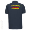 Feuerwehr Premium Poloshirt Rundlogo Flamme mit Ortsname