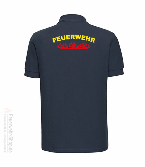 Feuerwehr Premium Poloshirt Rundlogo Flamme