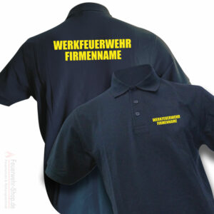 Feuerwehr Premium Poloshirt Werkfeuerwehr II mit Firmennamen