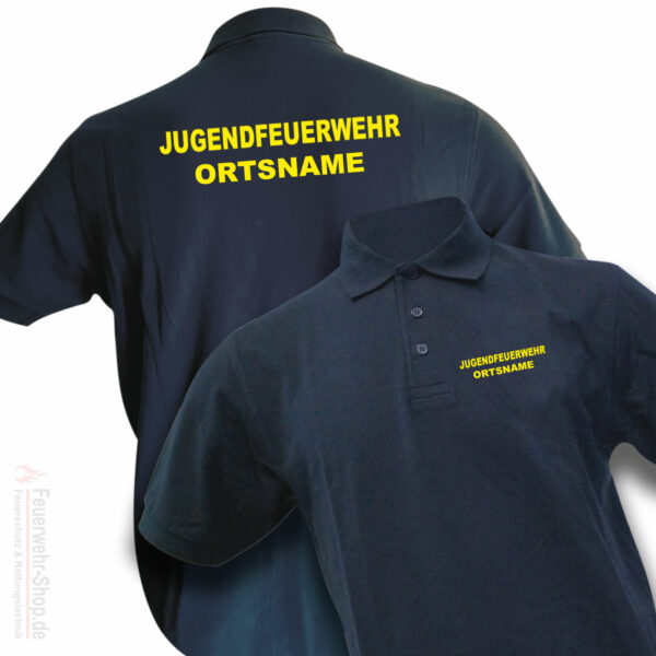 Jugendfeuerwehr Premium Poloshirt Basis mit Ortsname