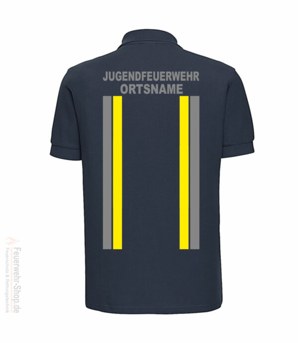 Jugendfeuerwehr Premium Poloshirt im Einsatzlook mit Ortsnamen