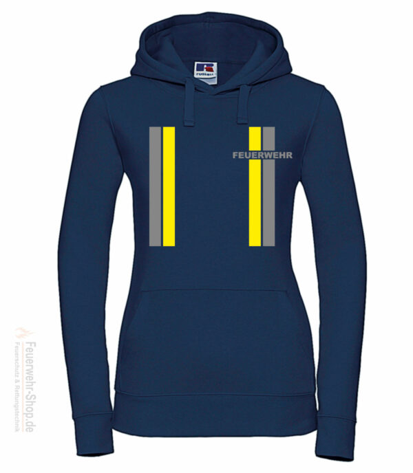 Feuerwehr Premium Damen Kapuzen-Sweatshirt im Einsatzlook
