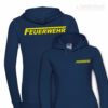 Feuerwehr Premium Damen Kapuzen-Sweatshirt Logo