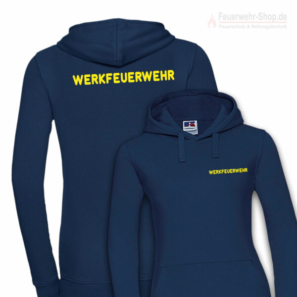 Feuerwehr Premium Damen Kapuzen-Sweatshirt Werkfeuerwehr I