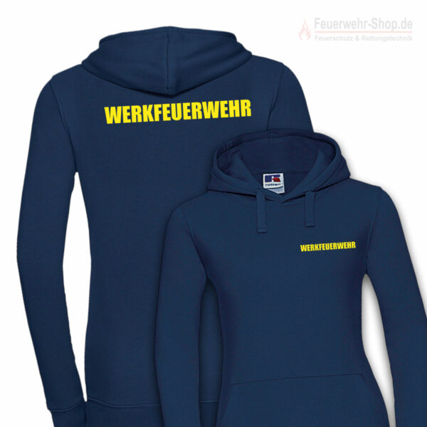 Feuerwehr Premium Damen Kapuzen-Sweatshirt Werkfeuerwehr II