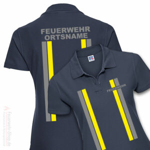 Feuerwehr Premium Damen Poloshirt im Einsatzlook mit Ortsname