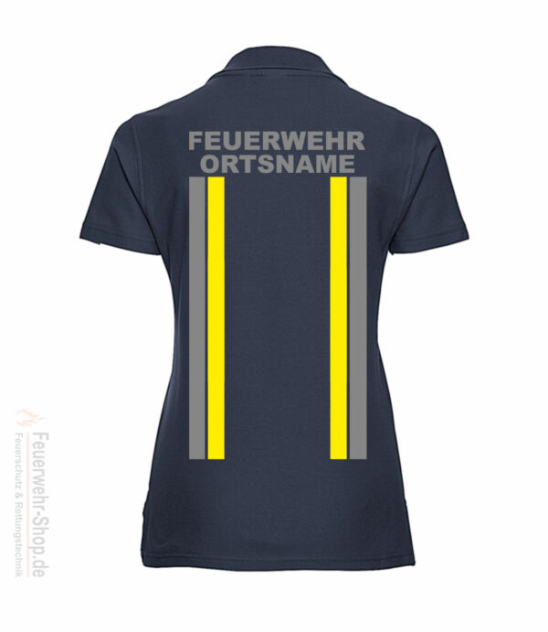 Feuerwehr Premium Damen Poloshirt im Einsatzlook mit Ortsname – Bild 3