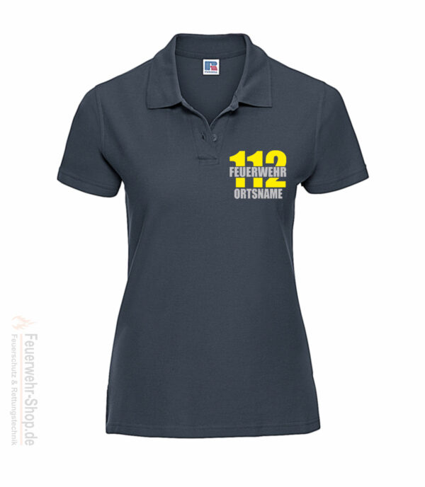 Feuerwehr Premium Damen Poloshirt Firefighter II mit Ortsname