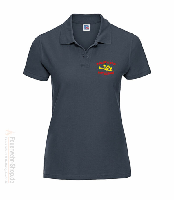 Feuerwehr Premium Damen Poloshirt Firefighter IV mit Ortsnamen