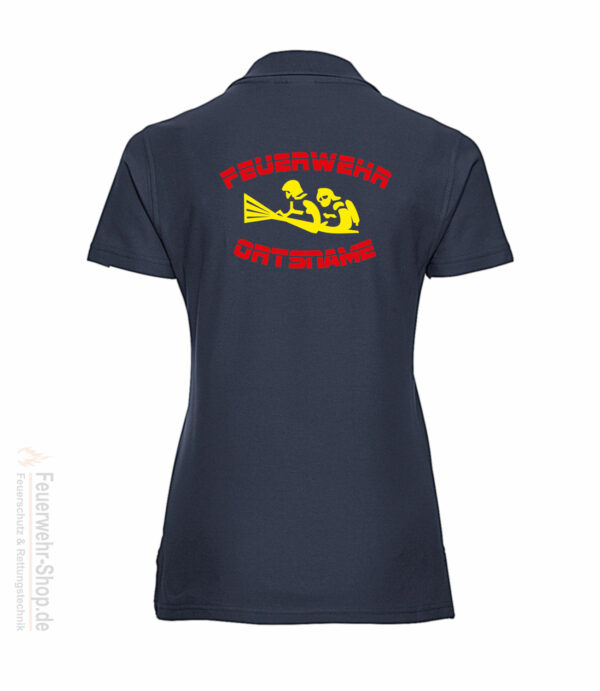 Feuerwehr Premium Damen Poloshirt Firefighter IV mit Ortsnamen – Bild 3
