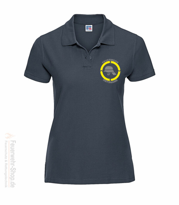 Feuerwehr Premium Damen Poloshirt Helm mit Ortsnamen