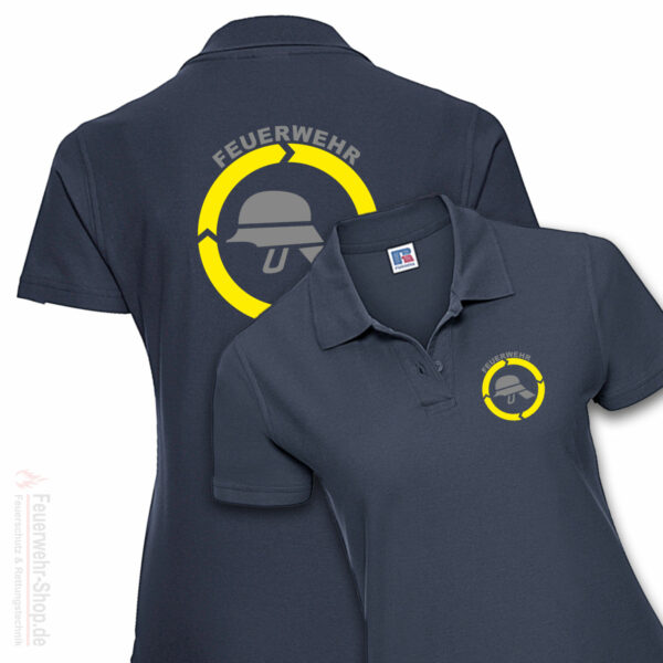 Feuerwehr Premium Damen Poloshirt Helm