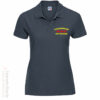 Feuerwehr Premium Damen Poloshirt Rundlogo Flamme mit Ortsname