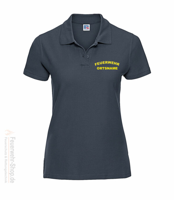 Feuerwehr Premium Damen Poloshirt Rundlogo mit Ortsnamen
