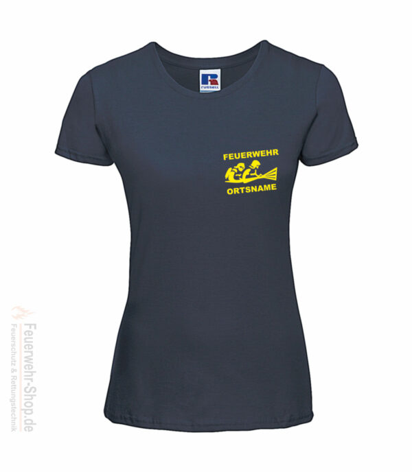 Feuerwehr Premium Damen T-Shirt Firefighter III mit Ortsname