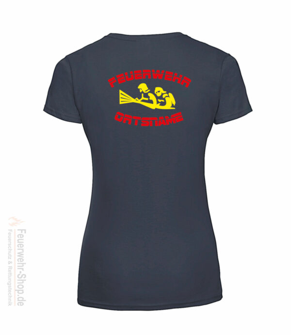 Feuerwehr Premium Damen T-Shirt Firefighter IV mit Ortsnamen – Bild 3