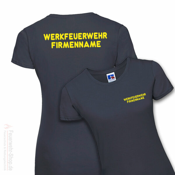 Feuerwehr Premium Damen T-Shirt Werkfeuerwehr I mit Firmennamen