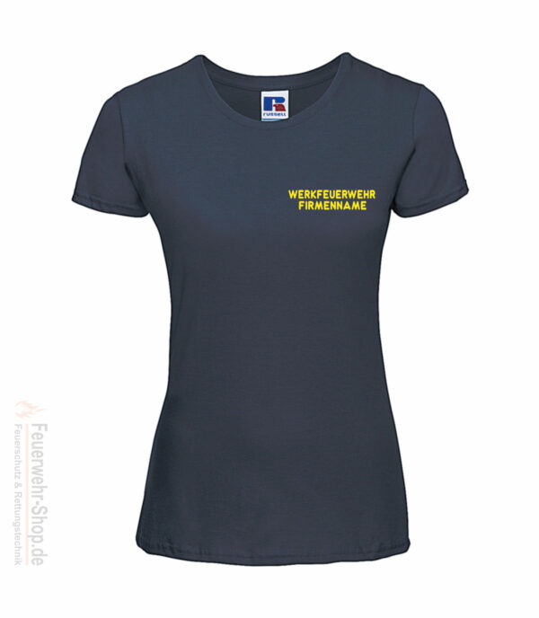 Feuerwehr Premium Damen T-Shirt Werkfeuerwehr I mit Firmennamen