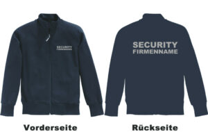 Sicherheitsdienst Sweatjacke Modell Basis mit Musterstadt