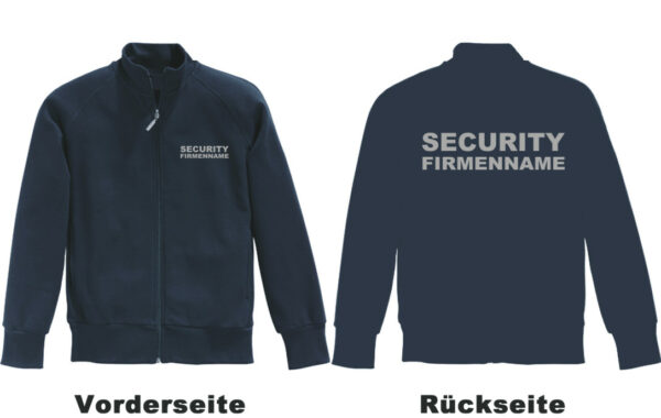 Sicherheitsdienst Sweatjacke Modell Basis mit Musterstadt