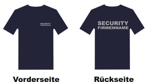 Sicherheitsdienst T-Shirt Modell Basis mit Musterstadt