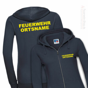 Feuerwehr Premium Damen Kapuzen-Sweatjacke Basis mit Ortsnamen