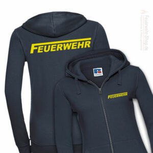 Feuerwehr Premium Damen Kapuzen-Sweatjacke Logo