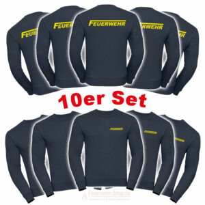10'er Set Feuerwehr Sweatshirt Logo