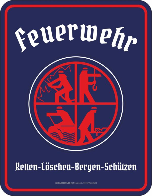 Feuerwehr Magnet: Retten-Löschen-Bergen-Schützen