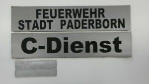 Beschriftungssatz für Funktionsweste silber