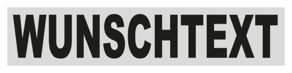 Rückenschild 38 x 8 cm silber matt mit Wunschtext