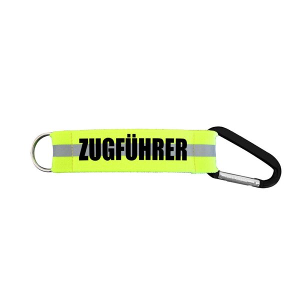 Schlüsselanhänger Karabiner Feuerwehr im EL Zugführer -0