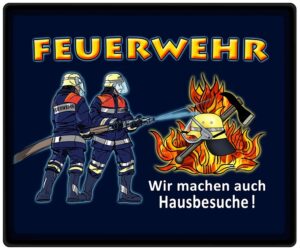 Mousepad Feuerwehr Hausbesuche-0