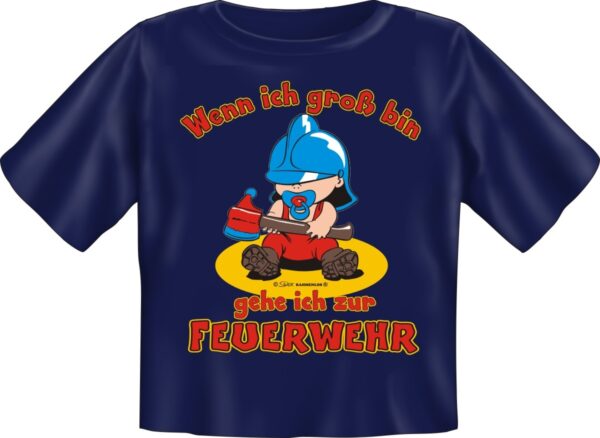 Kinderfeuerwehr T-Shirt Wenn ich groß bin-0