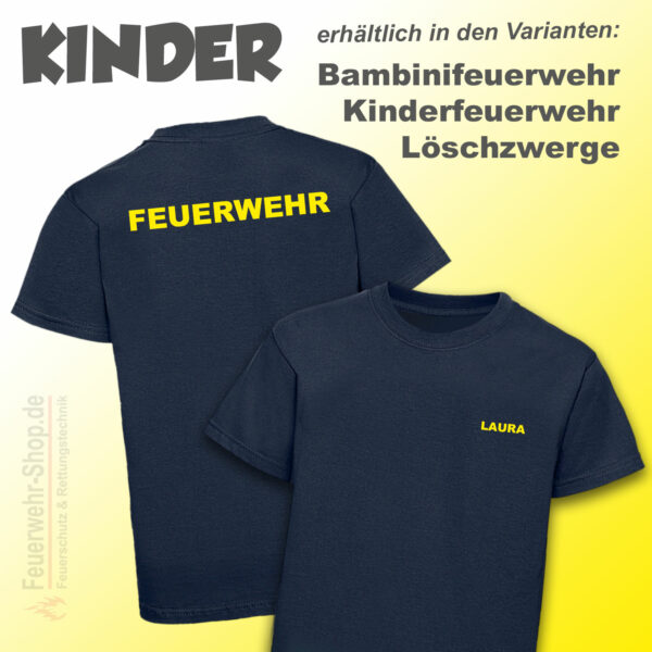 Kinderfeuerwehr Premium T-Shirt Basis mit Name