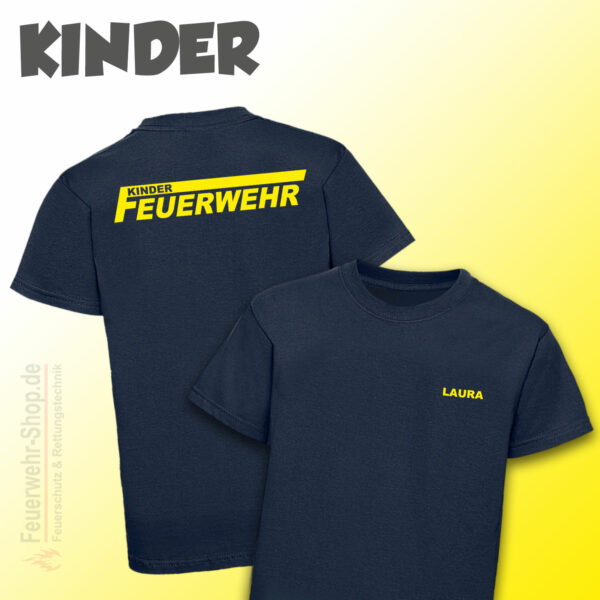 Kinderfeuerwehr Premium T-Shirt Logo mit Name