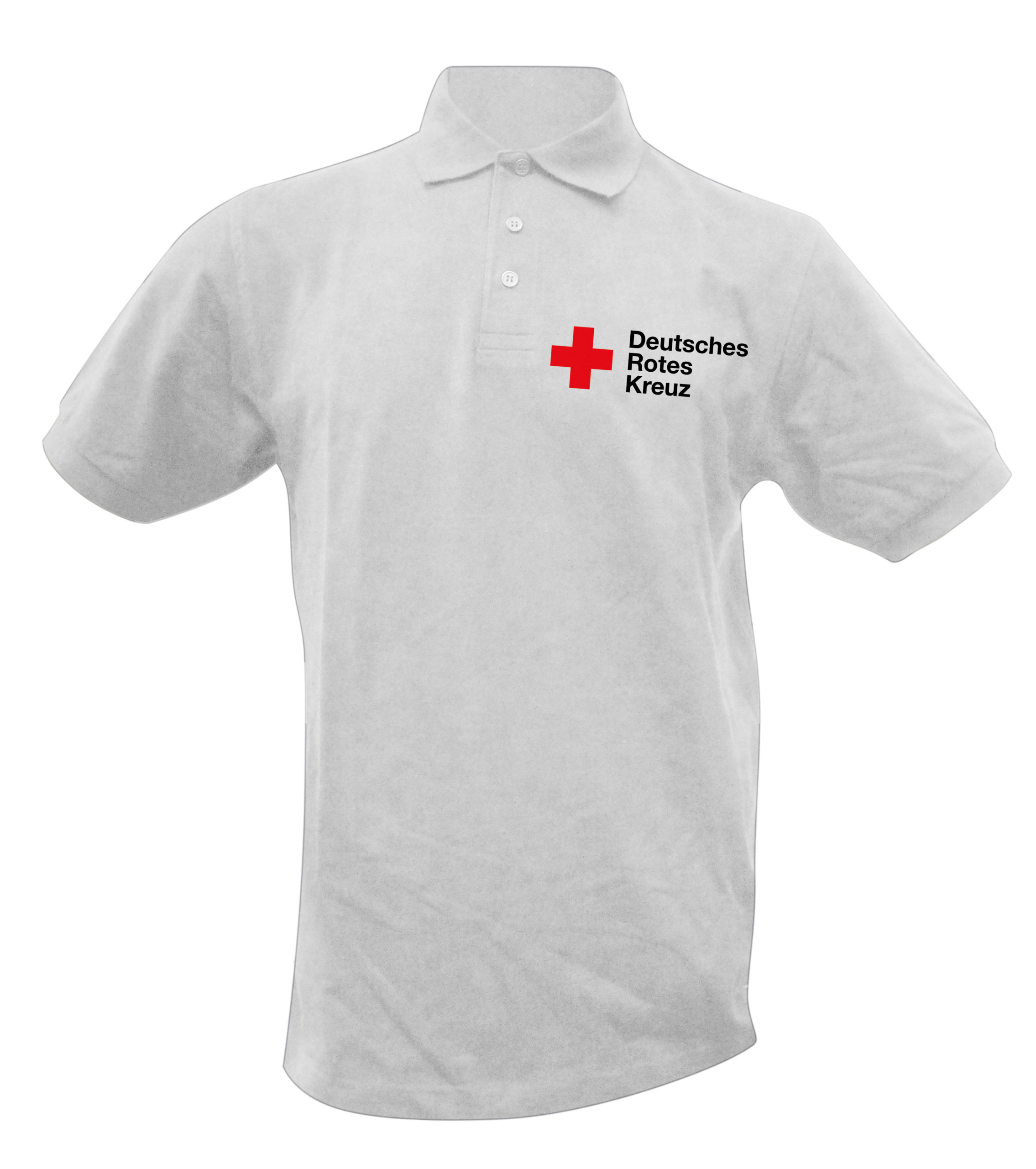 DRK Poloshirt Rundlogo Stick über Tasche Baumwolle Größe XS Rotes Kreuz weiß 