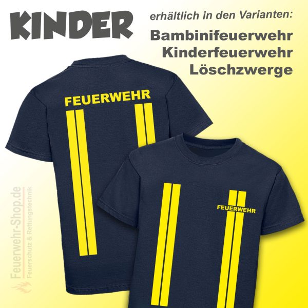 Kinderfeuerwehr Premium T-Shirt im Einsatzlook gelb