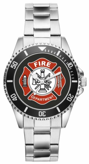 Premium Metall-Armbanduhr FIRE DEPARTMENT