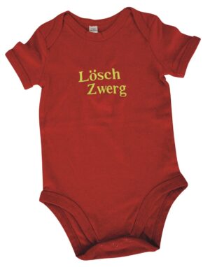 Bestickter Baby-Body kurzarm oder langarm Löschzwerg-0