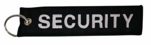 Stoffschlüsselanhänger "Security"