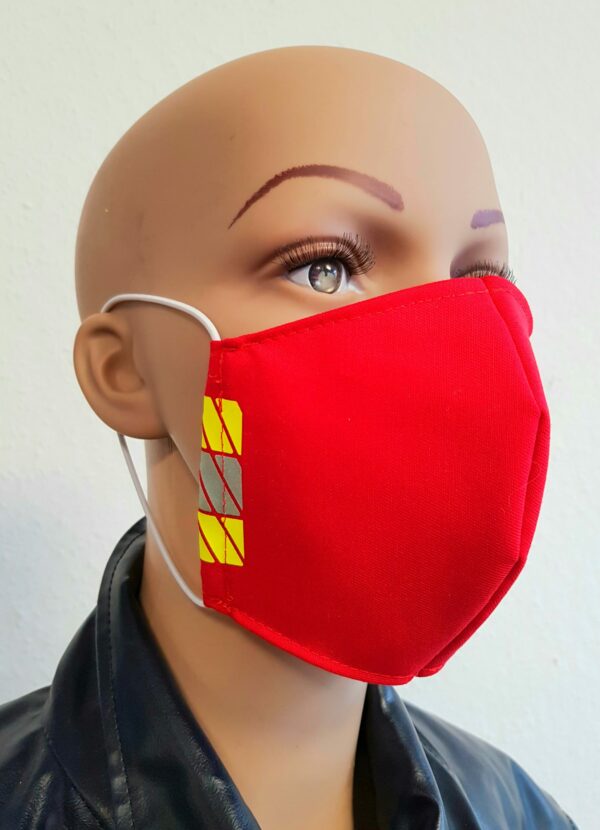 Mund-Nasenmaske Feuerwehr Rescue rot 2020 (2)