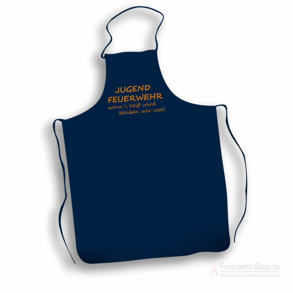 "Jugendfeuerwehr" Grillschürze mit Taschenfach und optionaler Grillzange – Bild 2