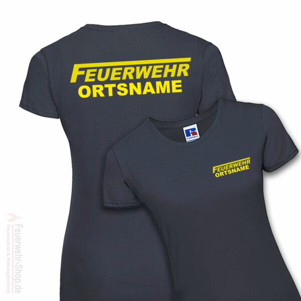 Feuerwehr Premium Damen T-Shirt Logo mit Ortsname
