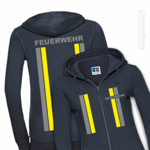 Feuerwehr Premium Damen Kapuzen-Sweatjacke Einsatzlook