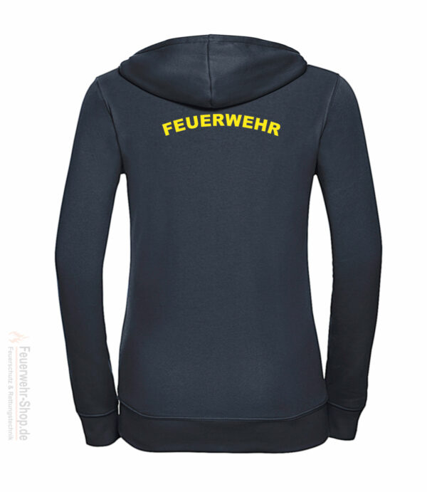 Feuerwehr Premium Damen Kapuzen-Sweatjacke Rundlogo – Bild 3