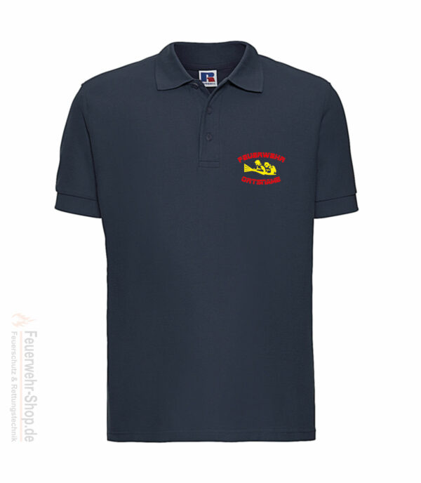 Feuerwehr Premium Poloshirt Firefighter IV mit Ortsname